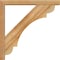 Ekena Millwork Olympic Block Rough Sawn Bracket w/ Offset Brace, Western Red Cedar, 4"W x 26"D x 26"H BKT0402X26X26OLY05RWR - alternate 4